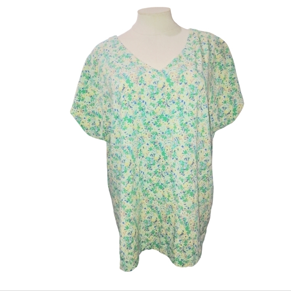 J.Jill Luxe Supima Pleat Back Tee Size XL